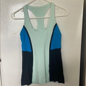 Lululemon Women's Racerback Tank Top - Blue and Black No Size Tag